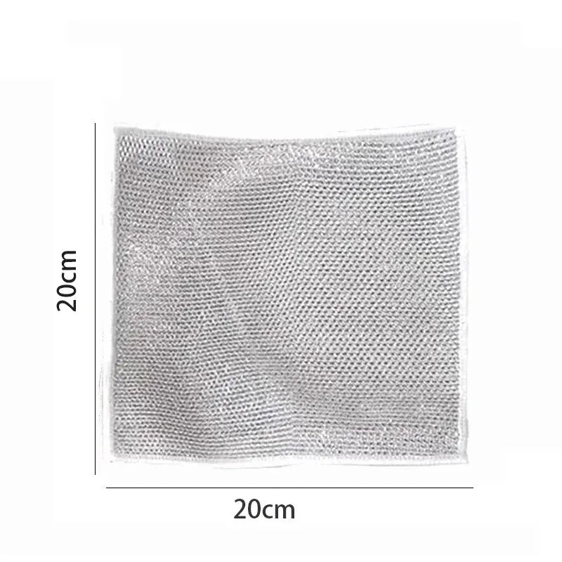 10pcs Silver Wire Kitchen Cleaning Cloth